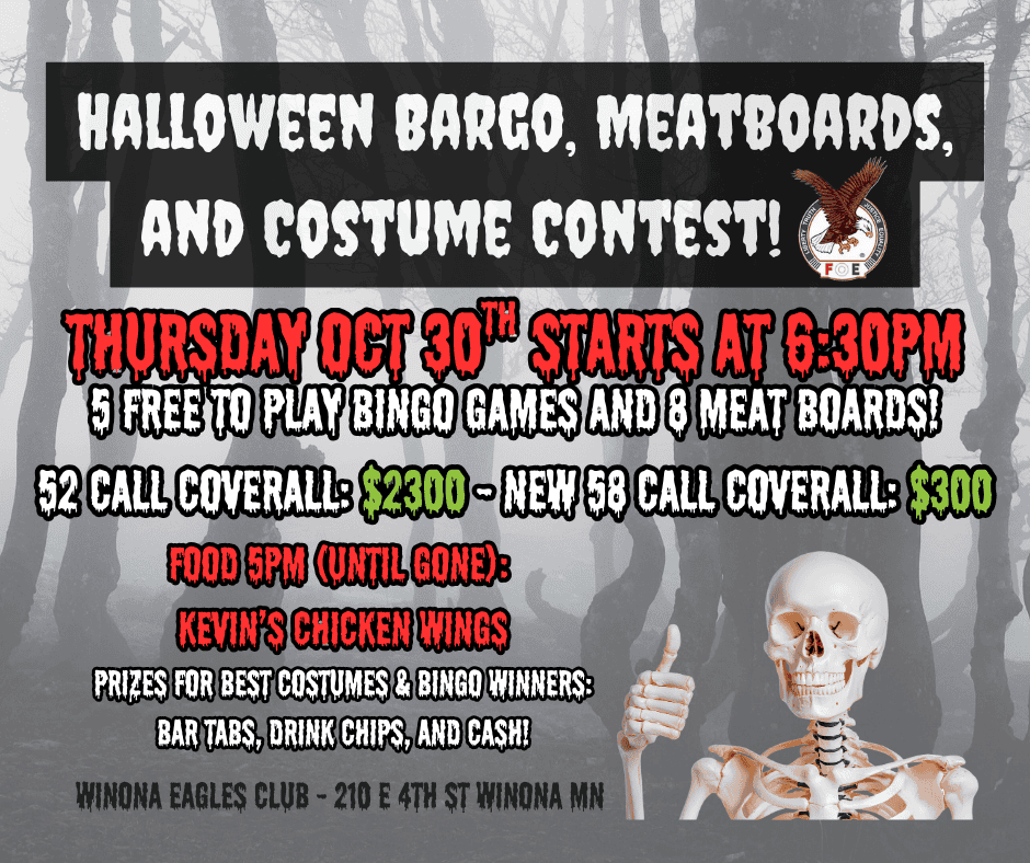 Copy Of Eagles Club Halloween Bargo And Costume Contest